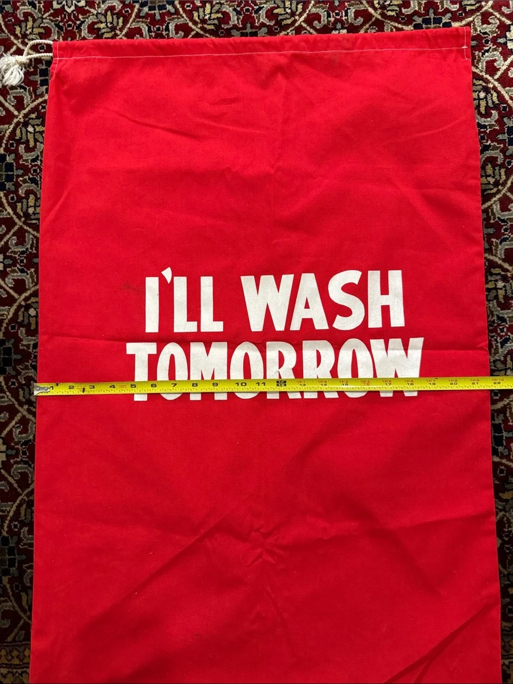 Bright Red Drawstring Laundry/Storage Bag